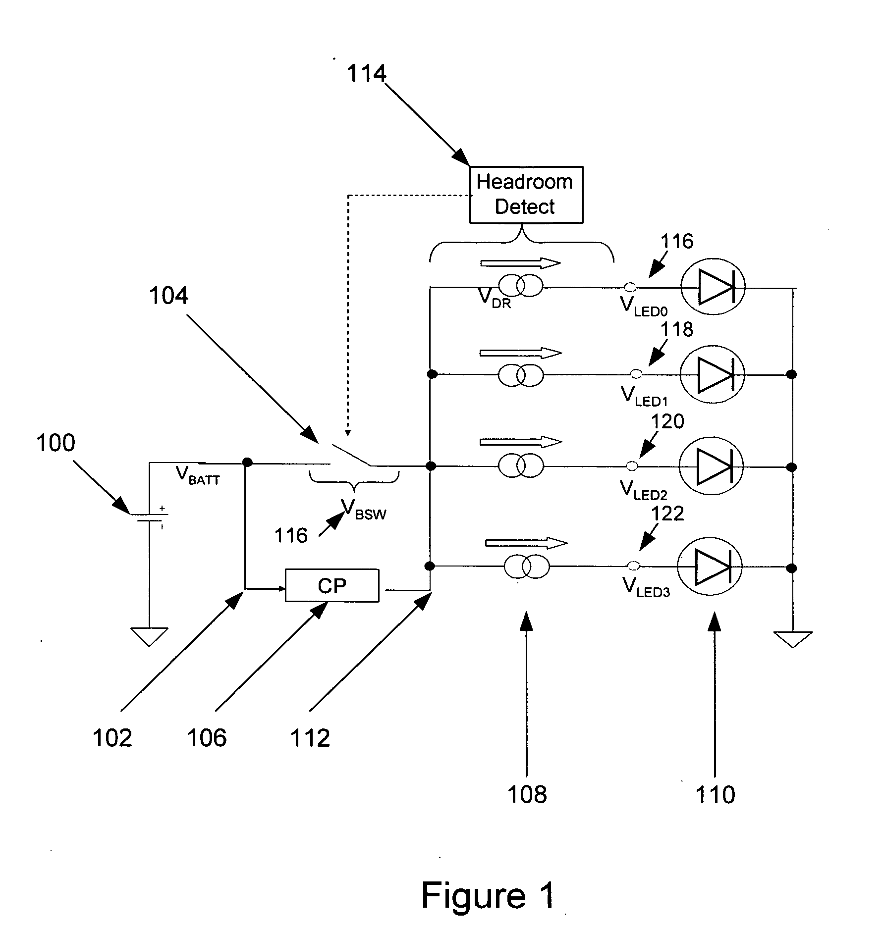 Maximizing efficiency of battery-powered LED drivers