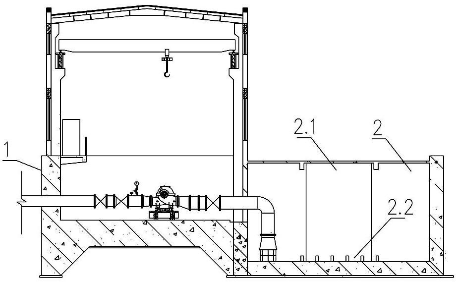 Water pump station water inlet pool sediment cleaning method