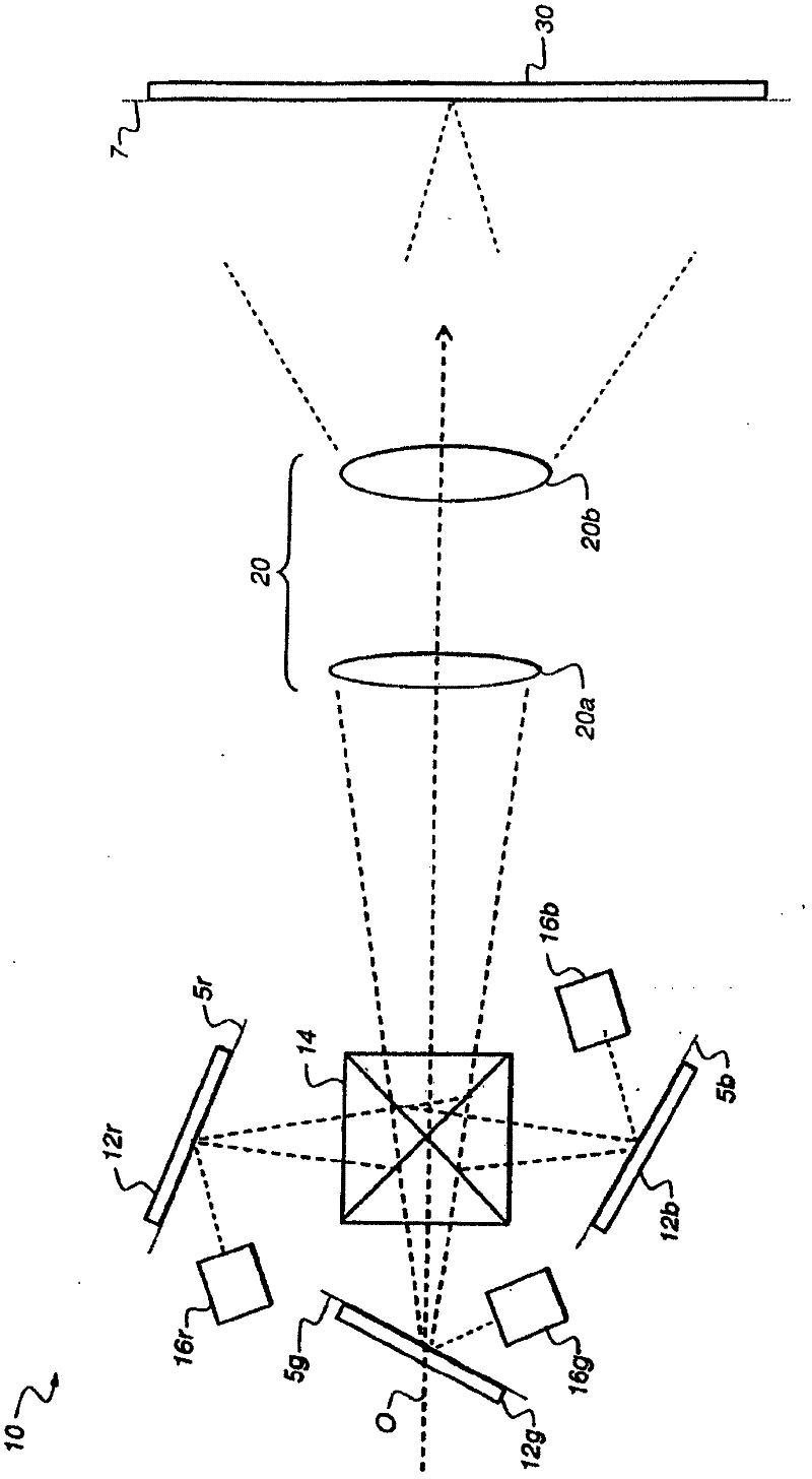 Optical laser projection system with speckle reduction element configured for out-of-plane motion