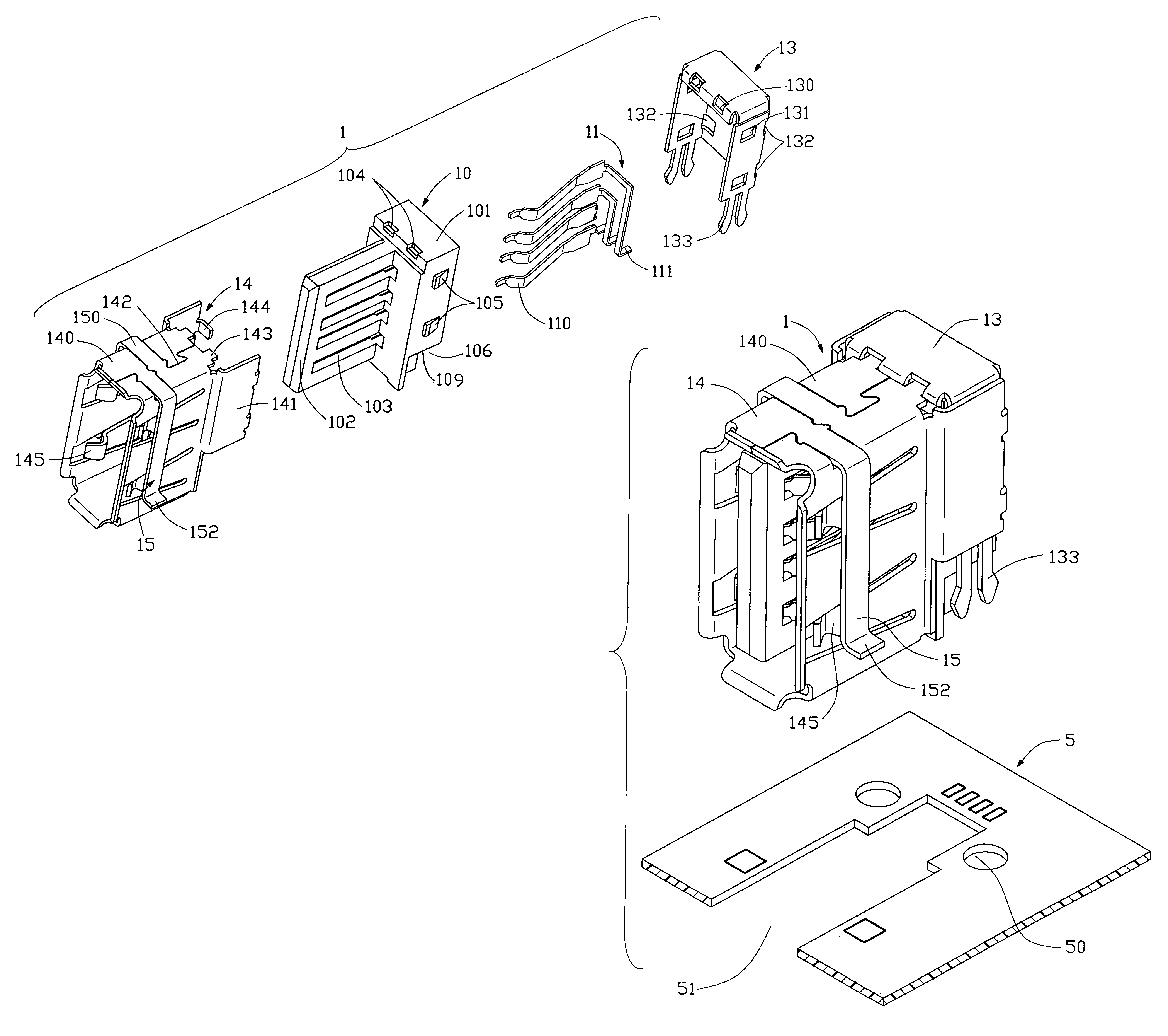 Universal serial bus connector