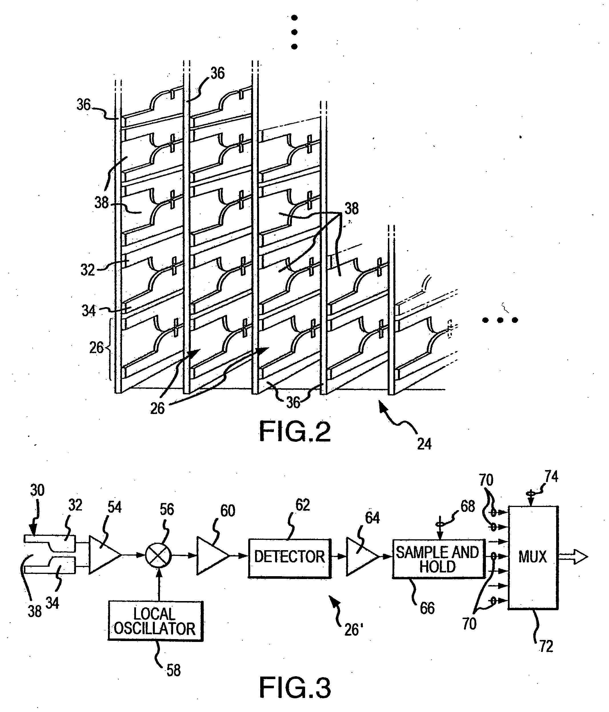 Offset drift compensating flat fielding method and camera used in millimeter wave imaging