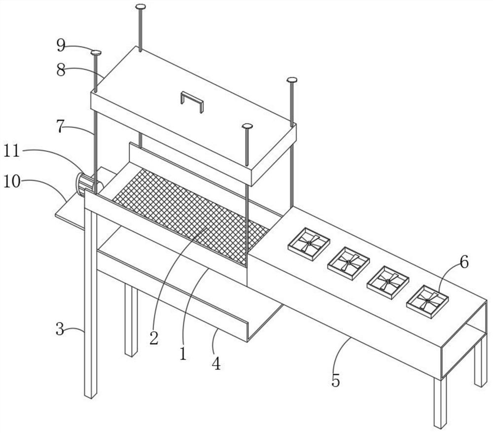 Cooling device for straw particle manufacturing and cooling method of cooling device