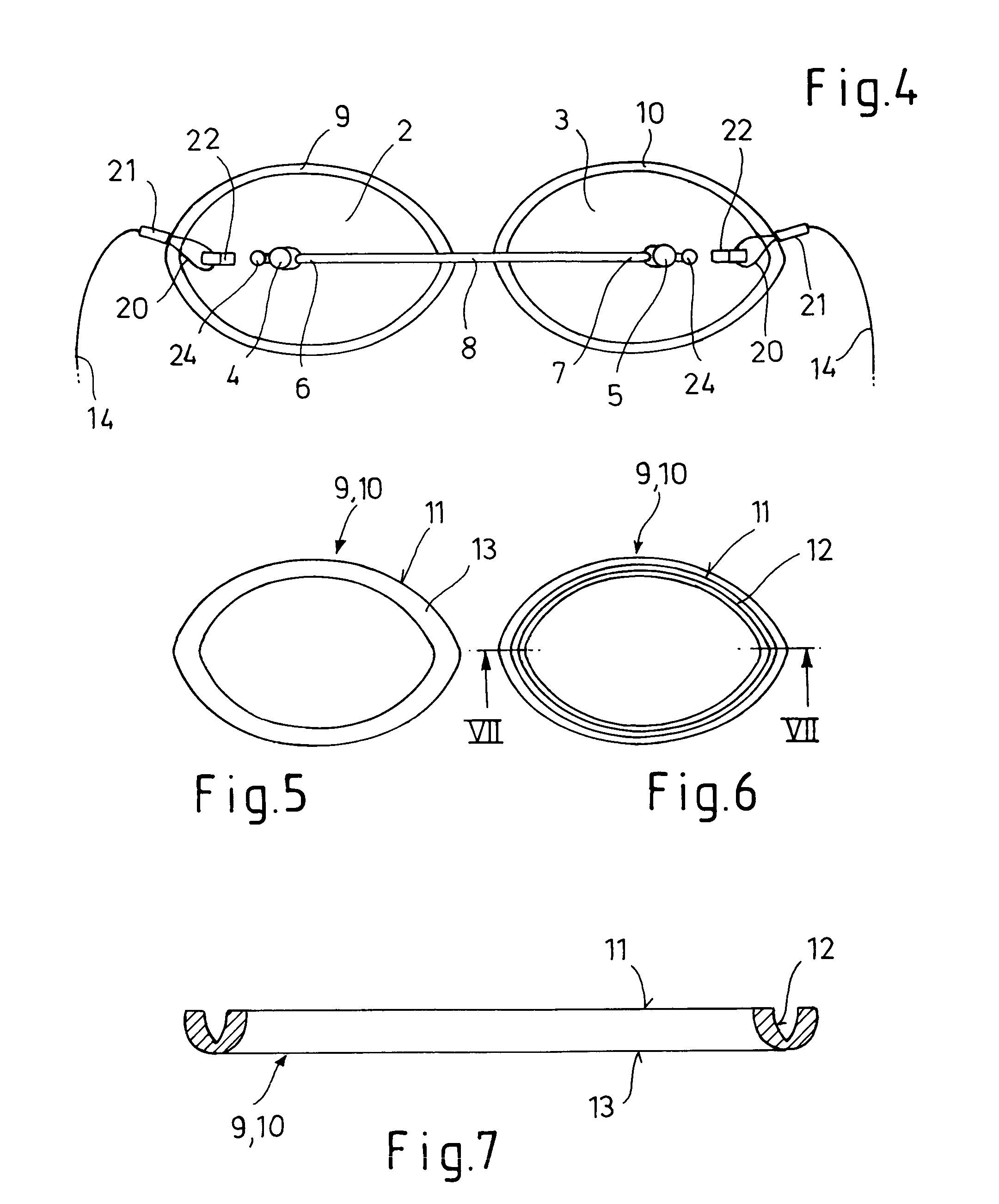 Eye protection device, particularly against laser beams and high-intensity light beams