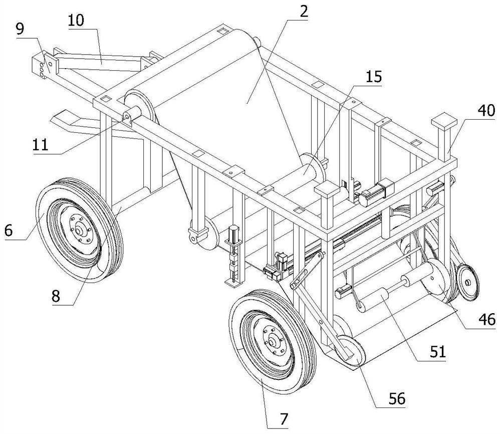 Agricultural soil falling and edge sealing type land mulch applicator