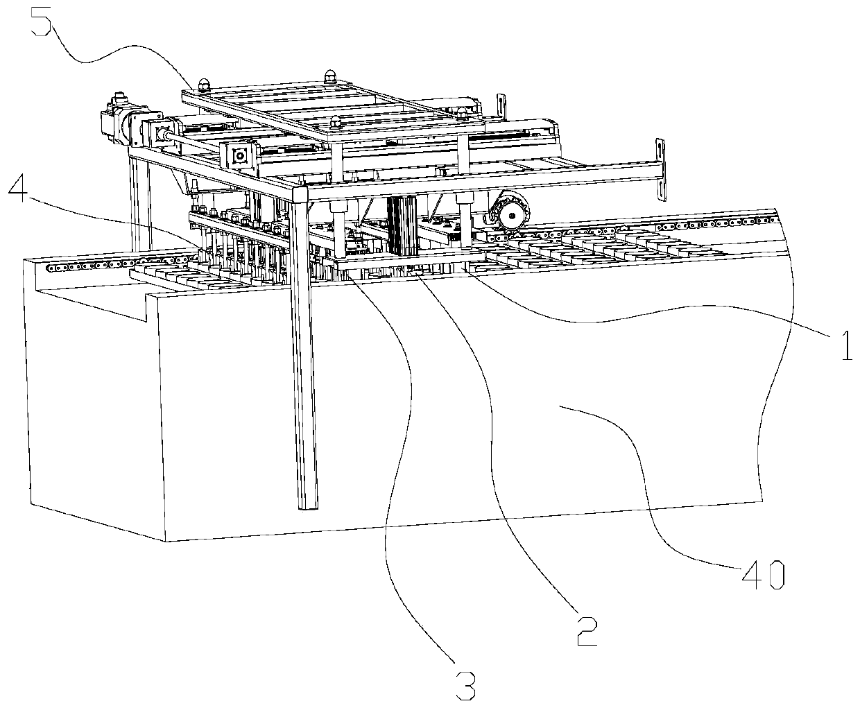 Flour tidying device for noodles, bean vermicelli and rice noodles