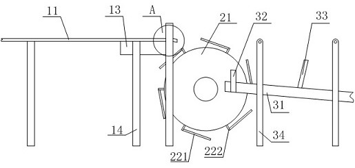 Turning conveying device for lamp circuit board machining