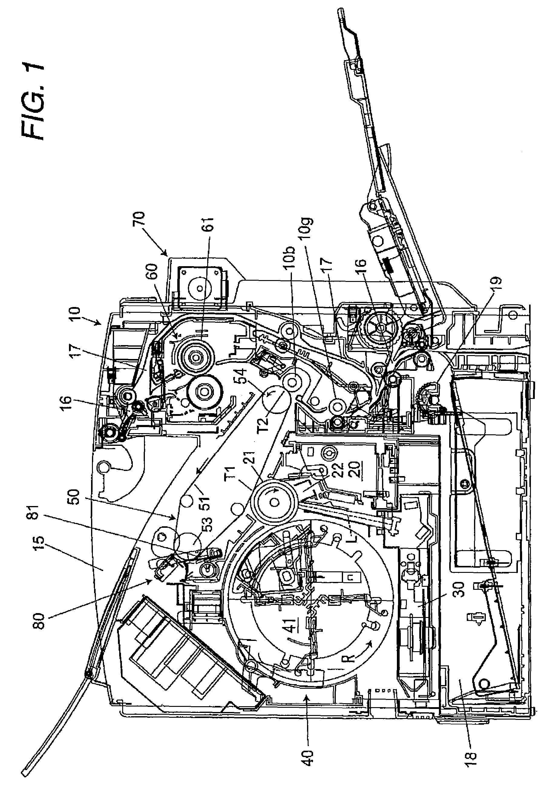 Image forming apparatus with controlled timing of contact of cleaning blade against intermediate transfer member