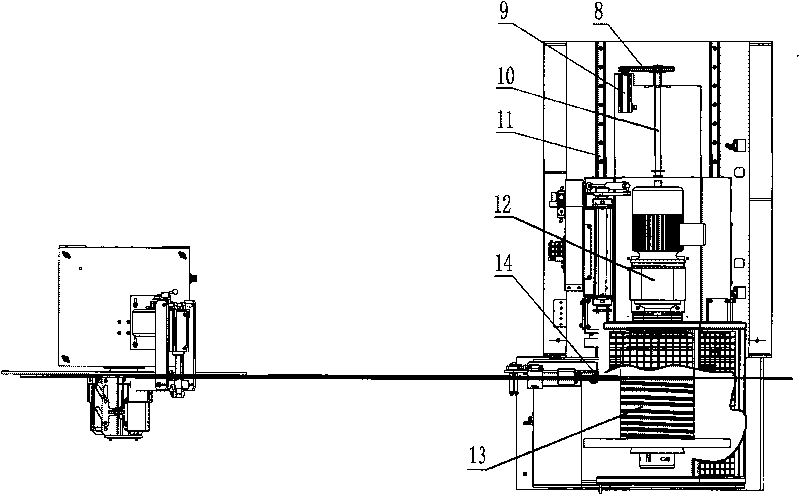 Horizontal moving steel band recoiling device