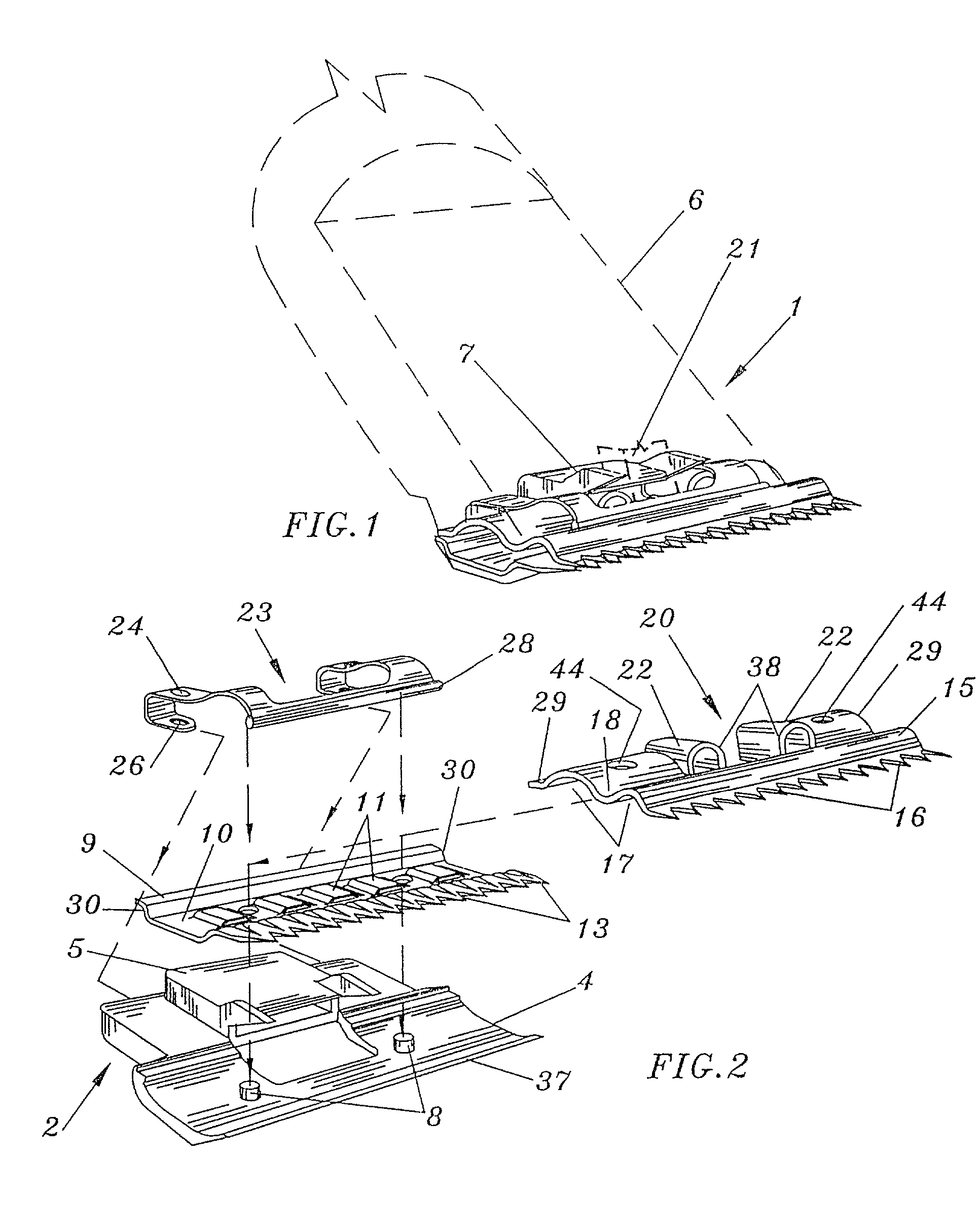 Disposable cutting head for clippers