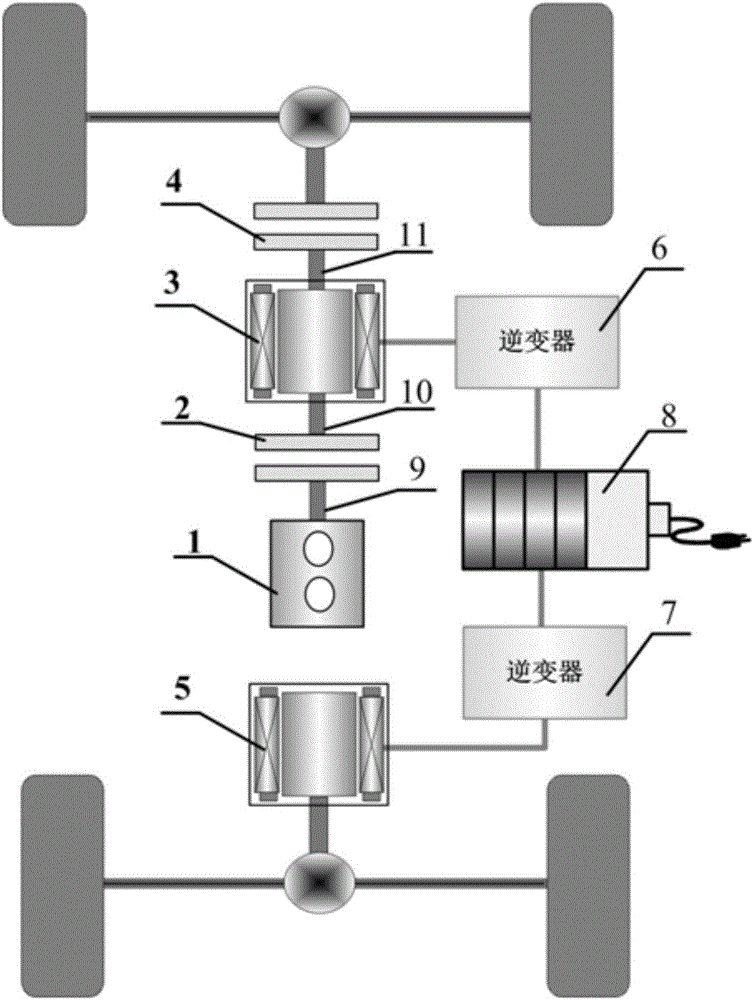 Series connection range extending type electric automobile power system and control method thereof