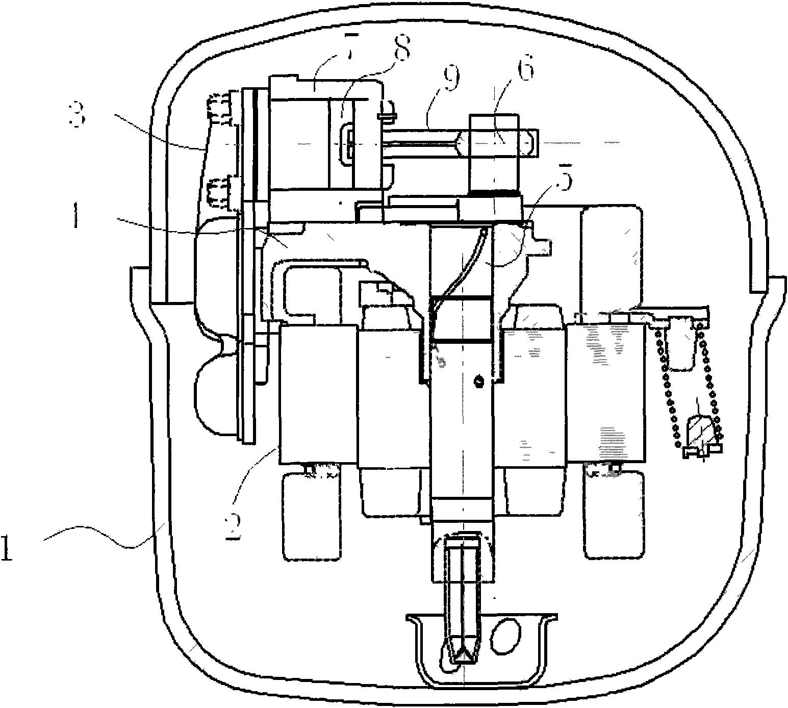 Closed reciprocating compressor