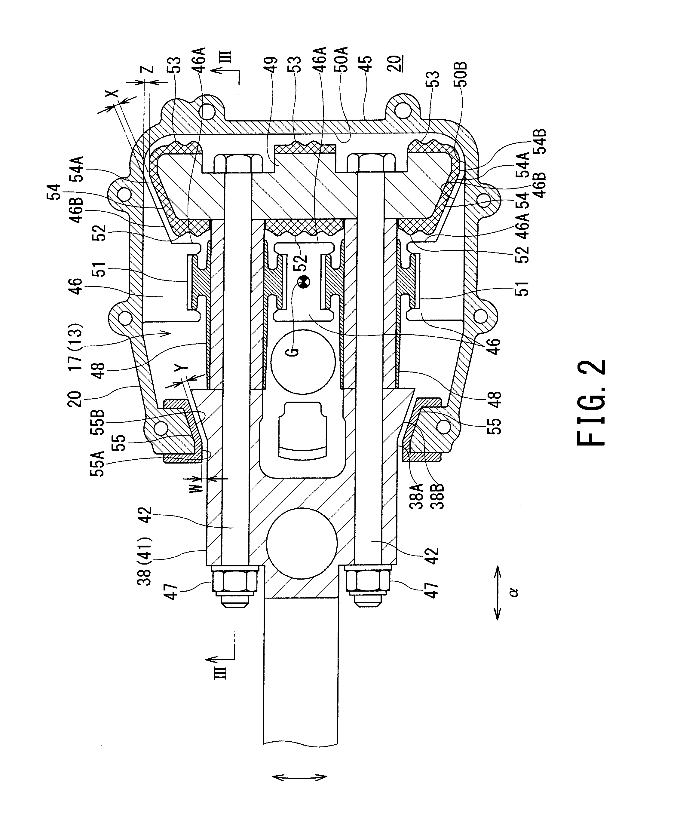 Mount device for outboard motor