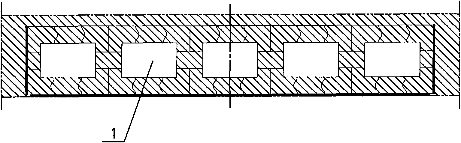 Gas well structure for electrode roasting furnace