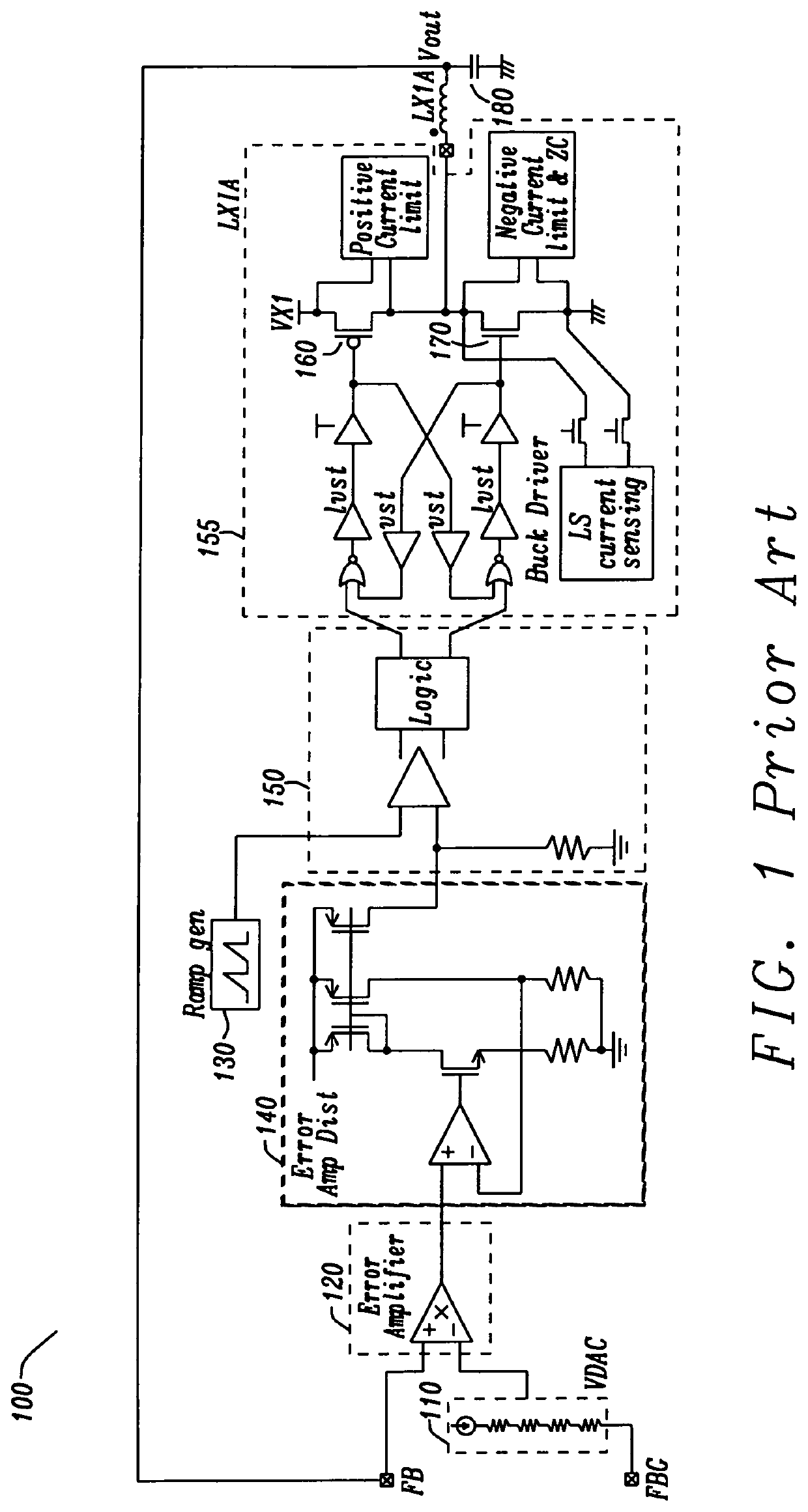 Feedback voltage DC level cancelling for configurable output DC-DC switching converters