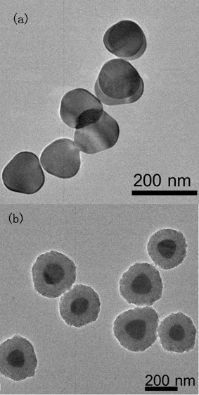 A kind of gold nano triangular plate-titanium dioxide core-shell nanocomposite, its preparation method and application