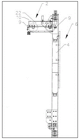 Right-angle door opening backpack frame elevator