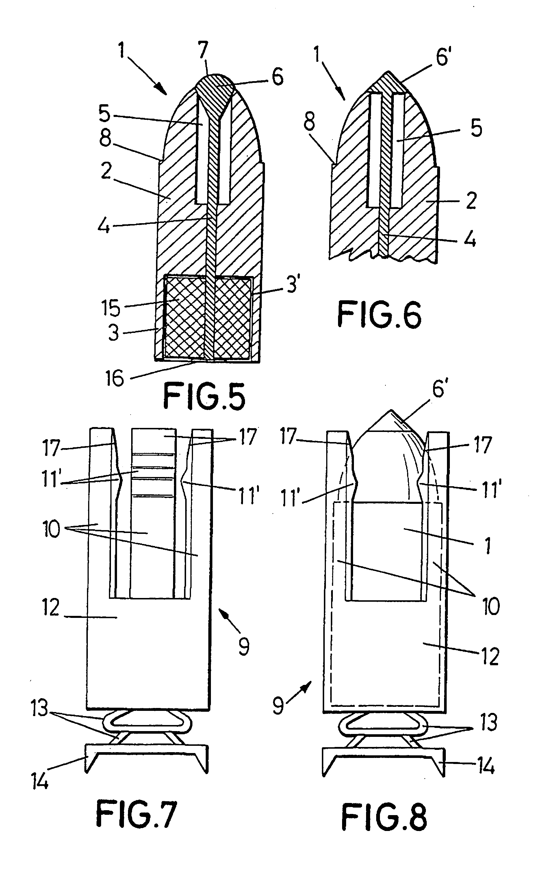 Rotating, explosive sub-calibrated projectile