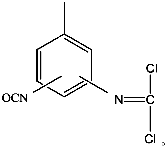 Method for preparing light-colored TDI (toluene diisocynate) based polyisocyanate composition curing agent with stable storage color number