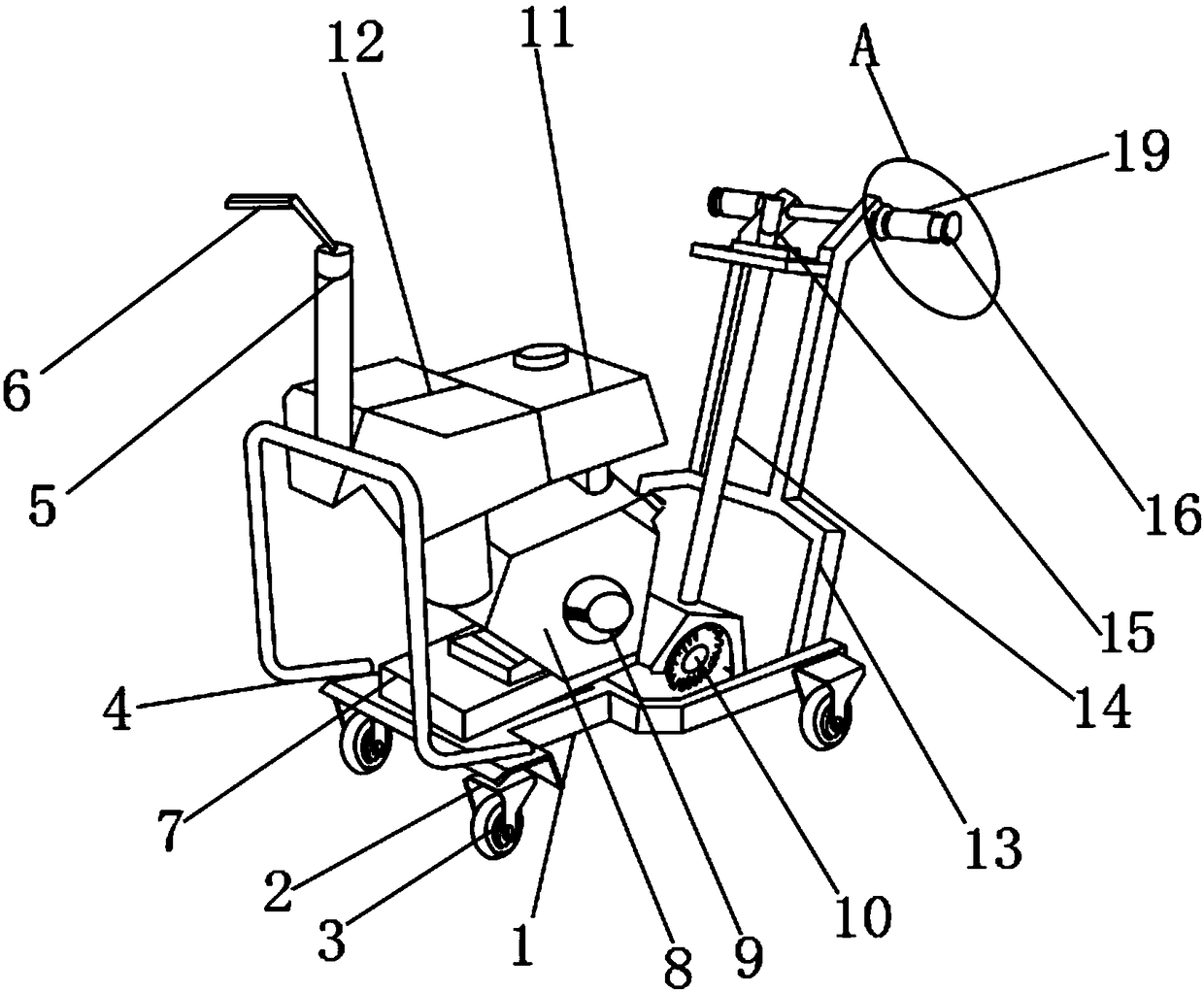 Grooving machine for water conservancy