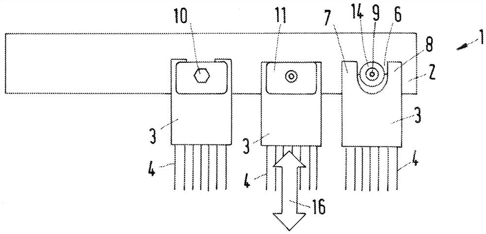 Knitting element guide bar assembly of warp knitting machine