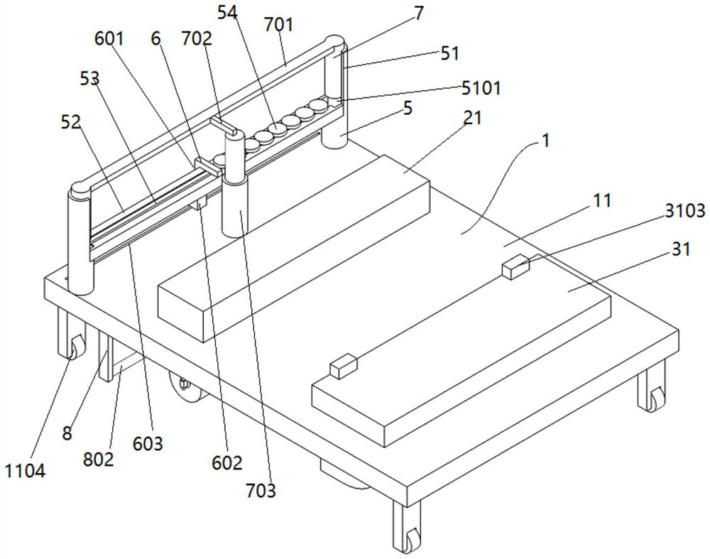 A film laying device for highway engineering construction