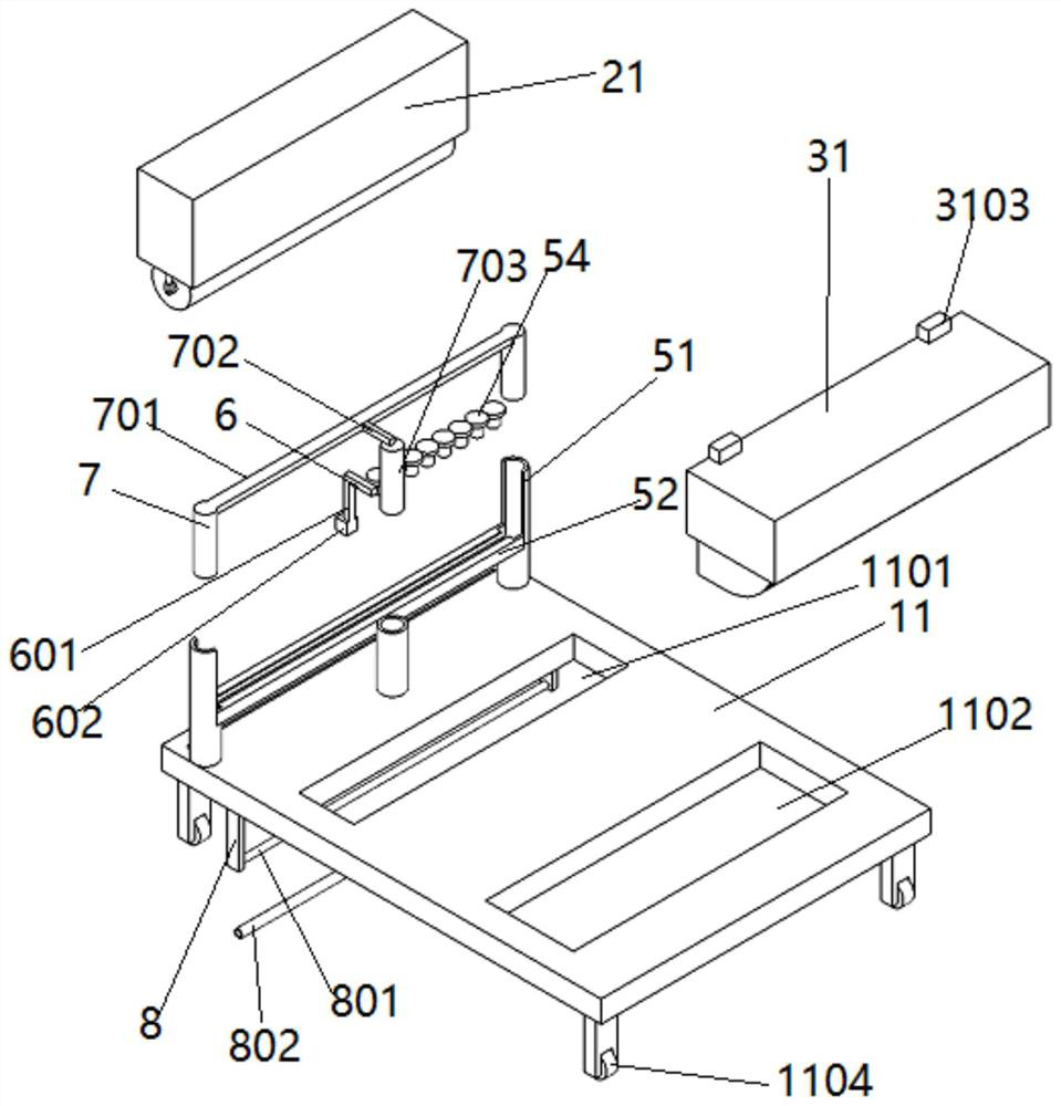 A film laying device for highway engineering construction