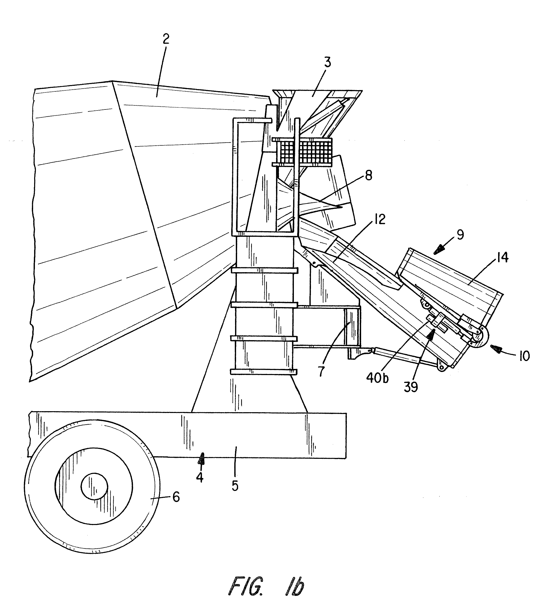 Swinging chute linkage assembly