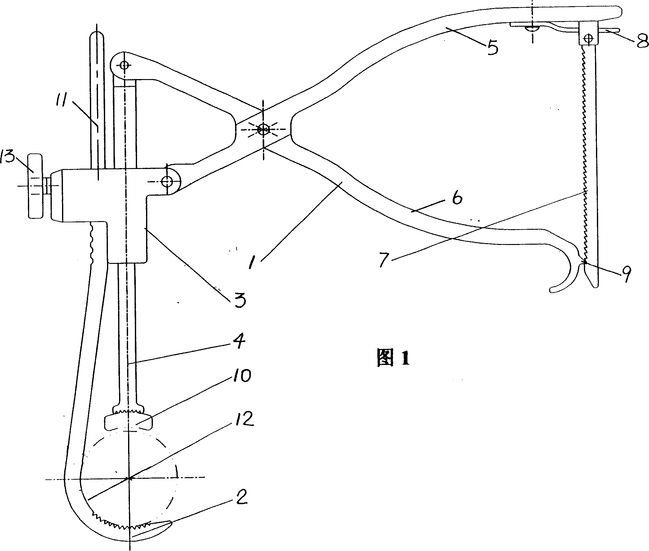 Clamper for bone fixing plate