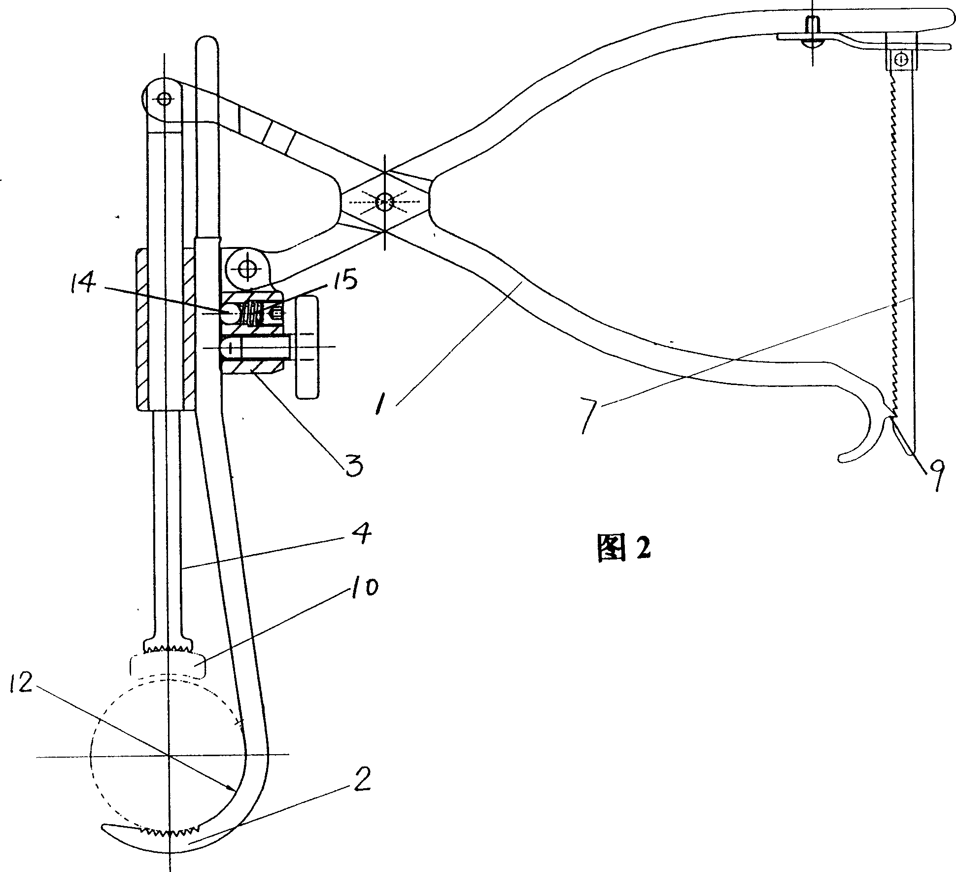 Clamper for bone fixing plate