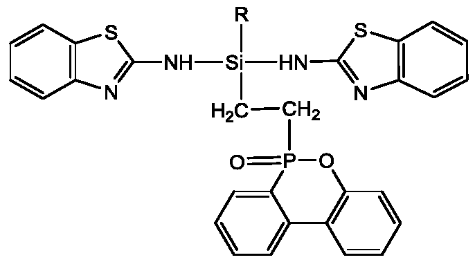 A kind of preparation method of epoxy resin based on silicon thiazole dopo type flame retardant modification