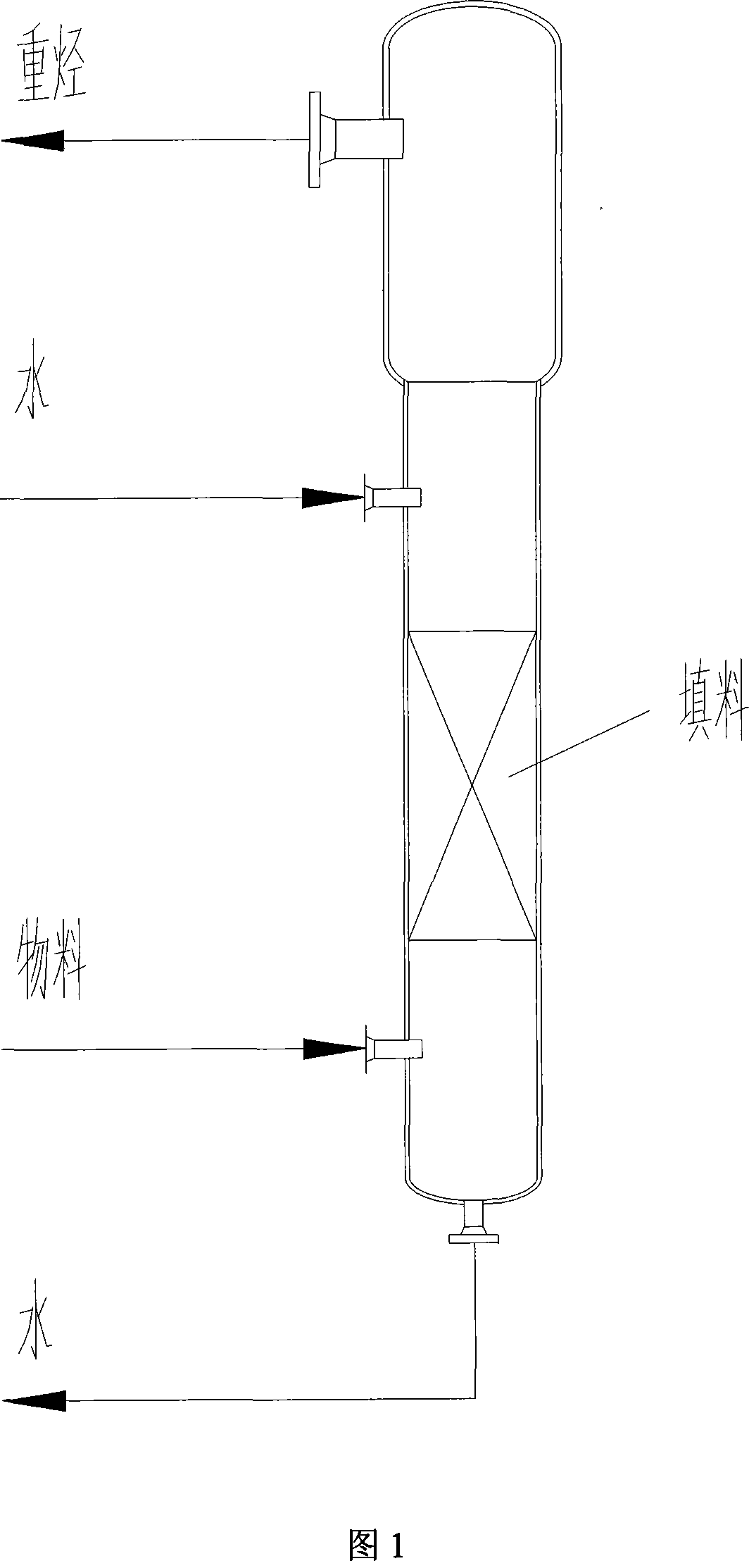 Method for removing heavy hydrocarbon from reaction product of preparation of sec-butyl acetate