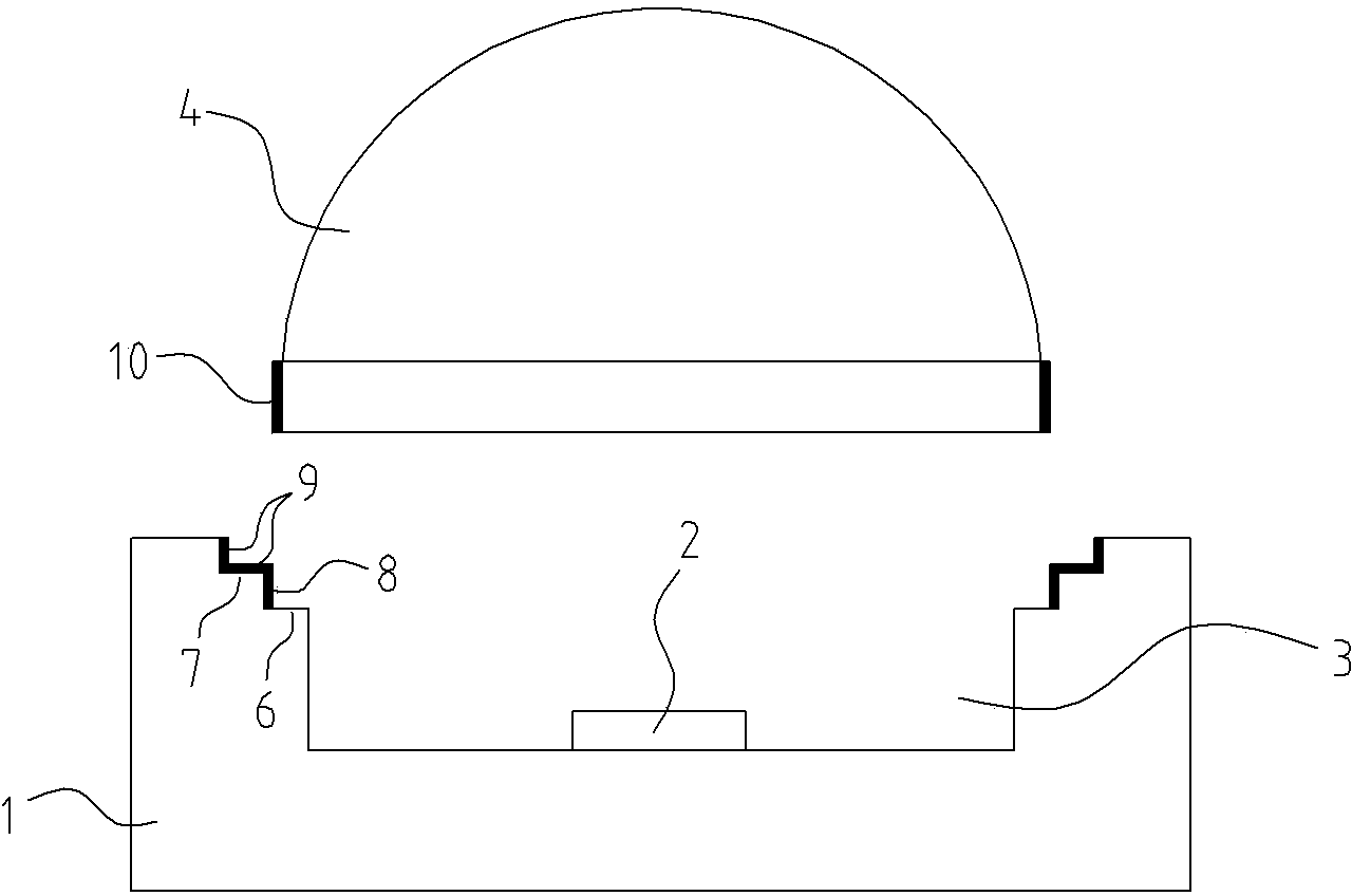 Inorganic LED packaging support and packaging method thereof