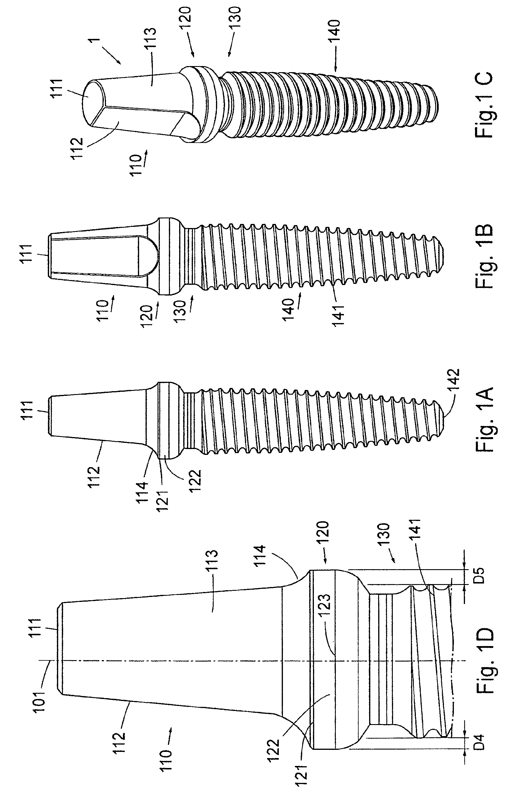 Ceramic one-piece dental implant