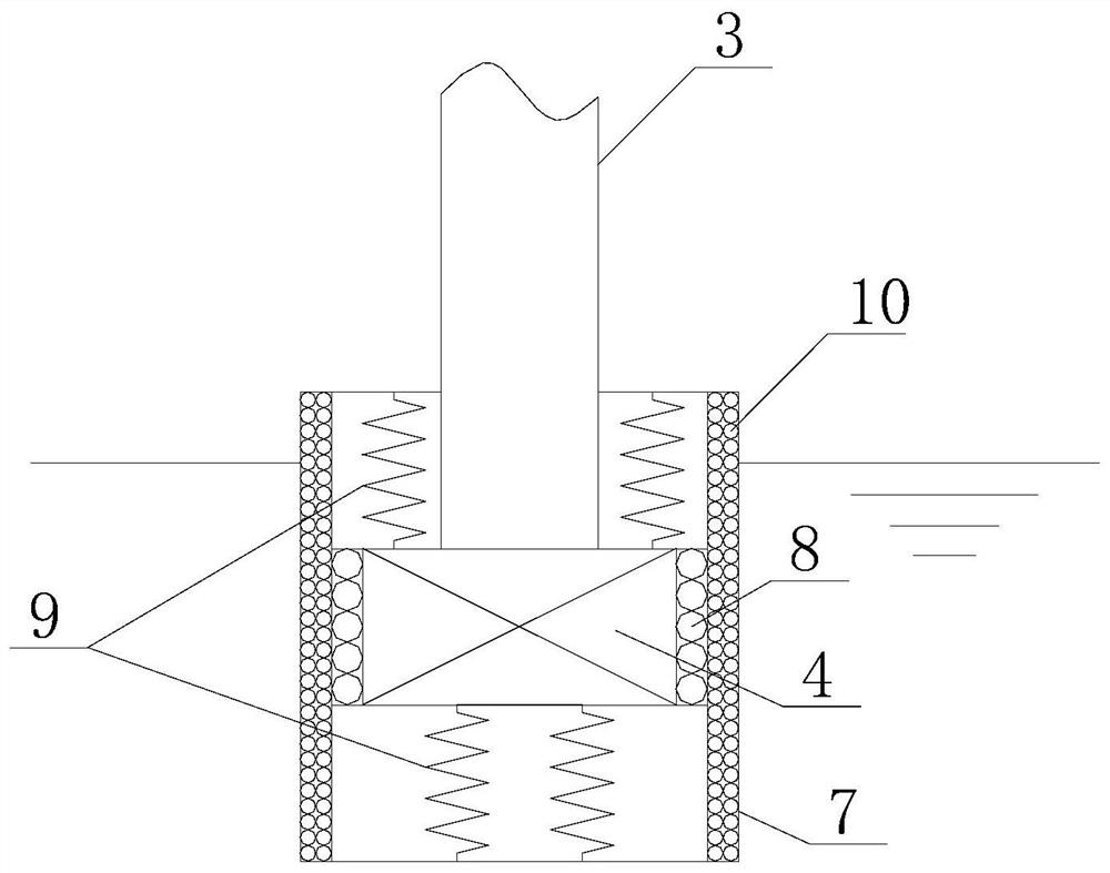 Ship floating body device with high seakeeping performance