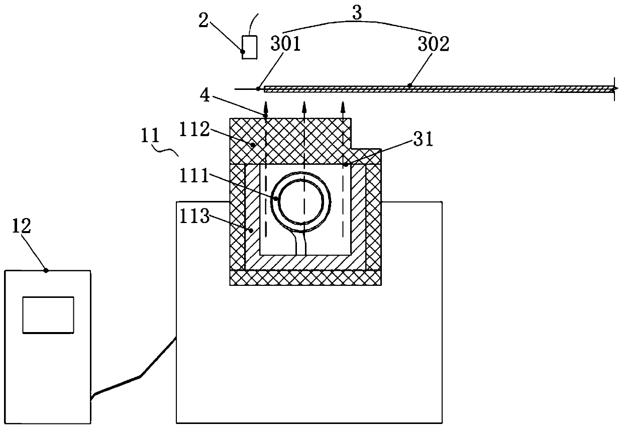 Battery pole sheet heating system and heating method