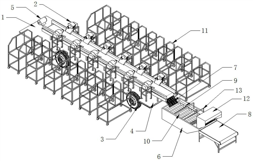 Movable automatic production equipment for healthy sugarcane seed stems