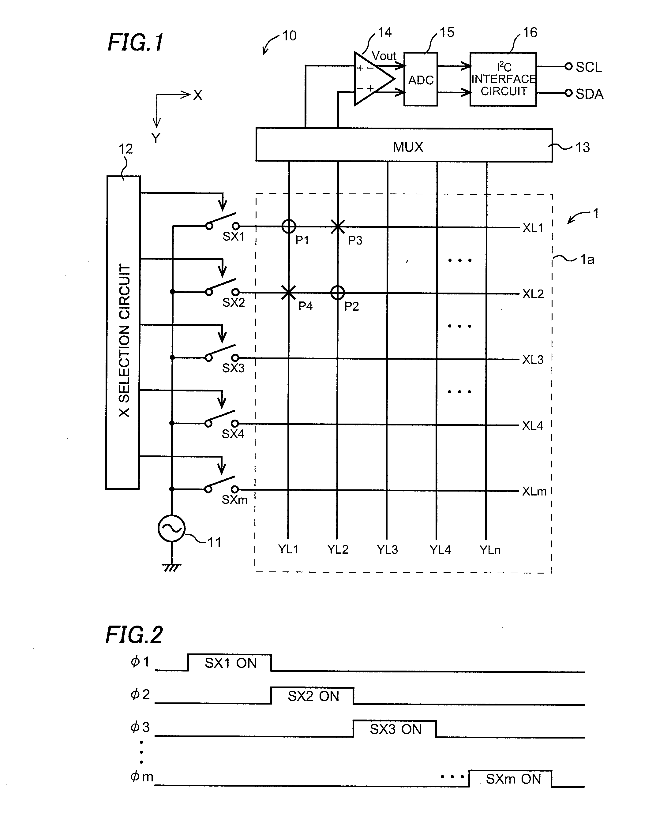 Signal processing circuit for electrostatic capacitor type touch sensor