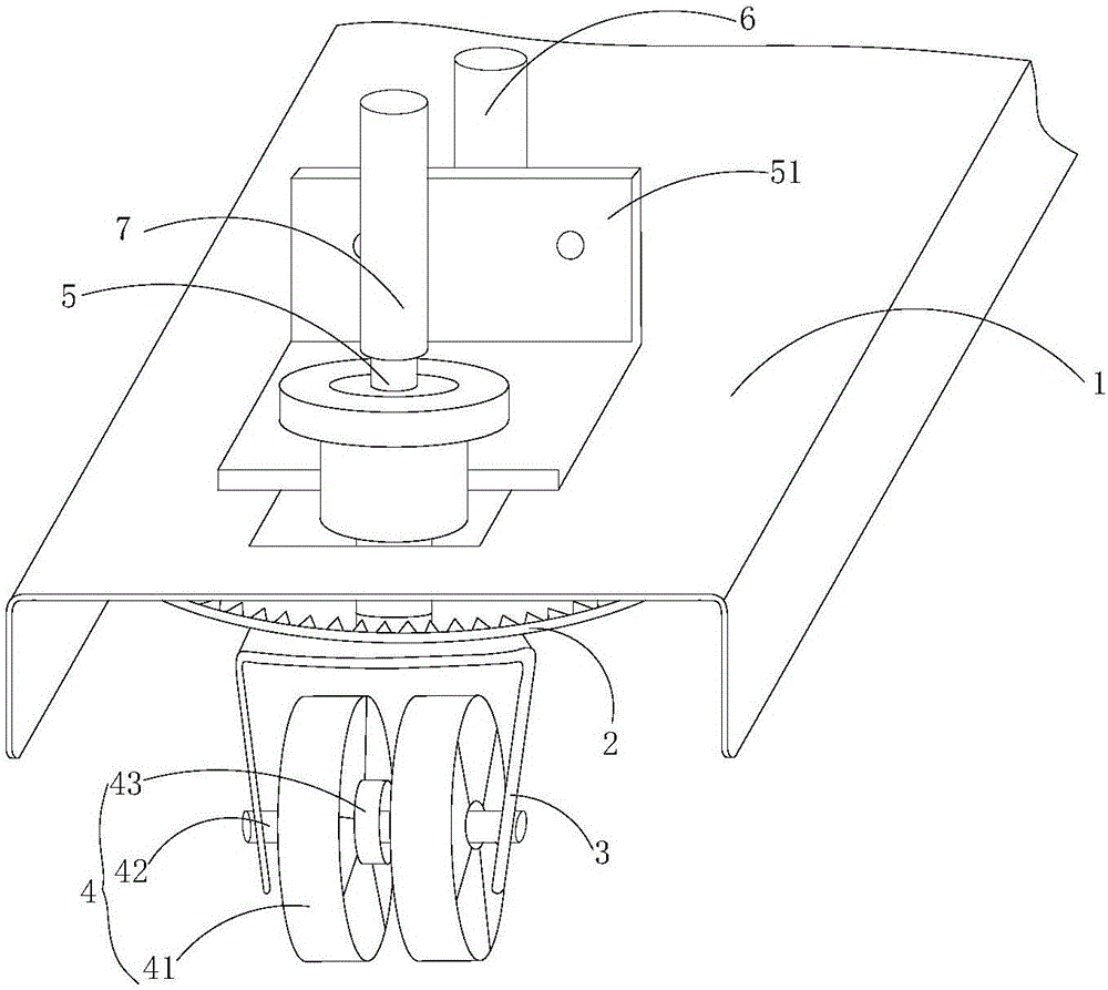 Front wheel steering assembly of ground washing machine