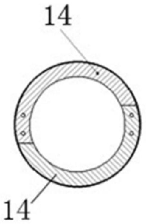 Cylindrical plastic casing with wide ribs arranged inside and welding method of cylindrical plastic casing