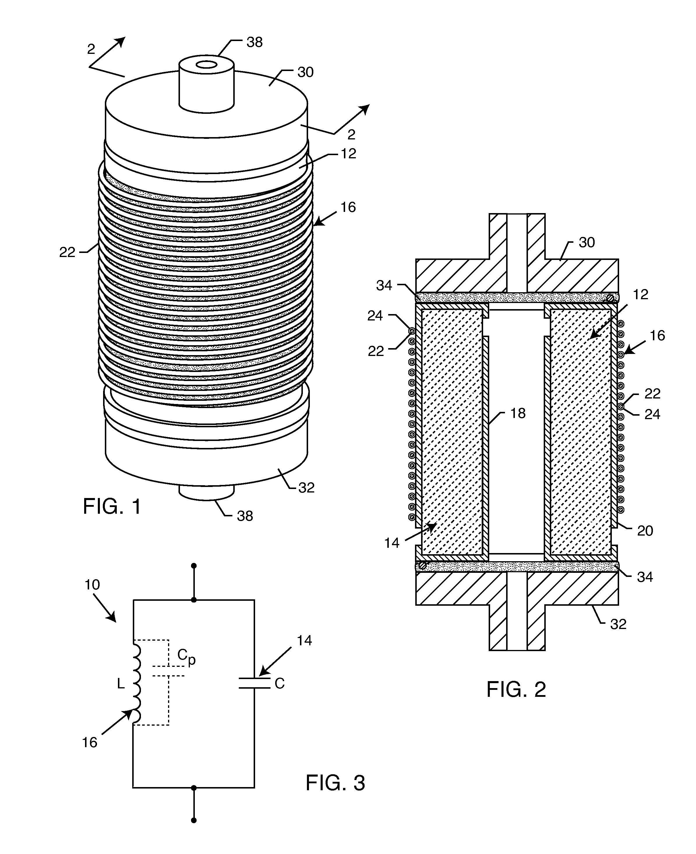 Cylindrical bandstop filters for medical lead systems