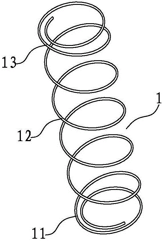 Elliptical compression spring structure and upholstered furniture elastic structure thereof