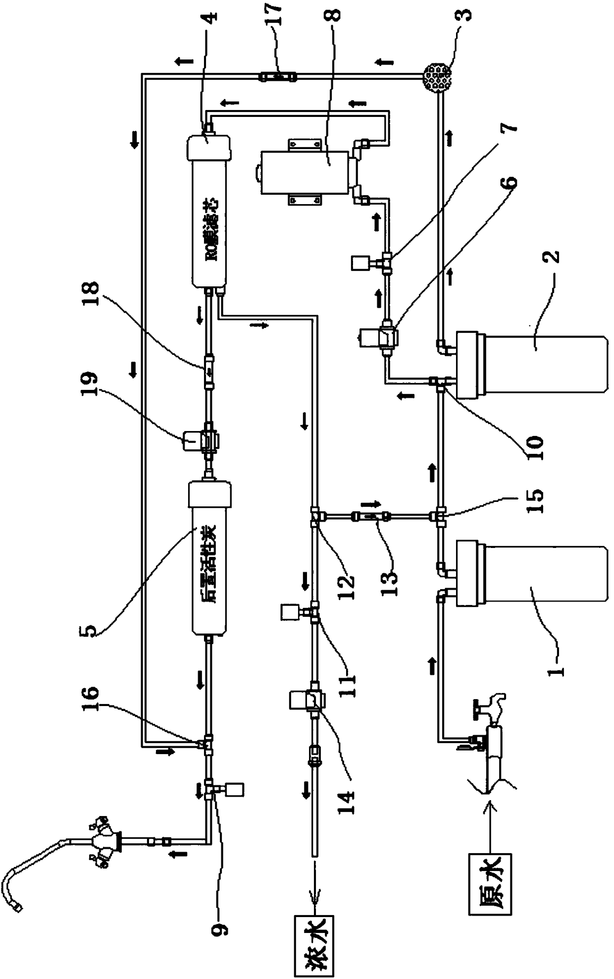 Water purifier for adjusting water production TDS value