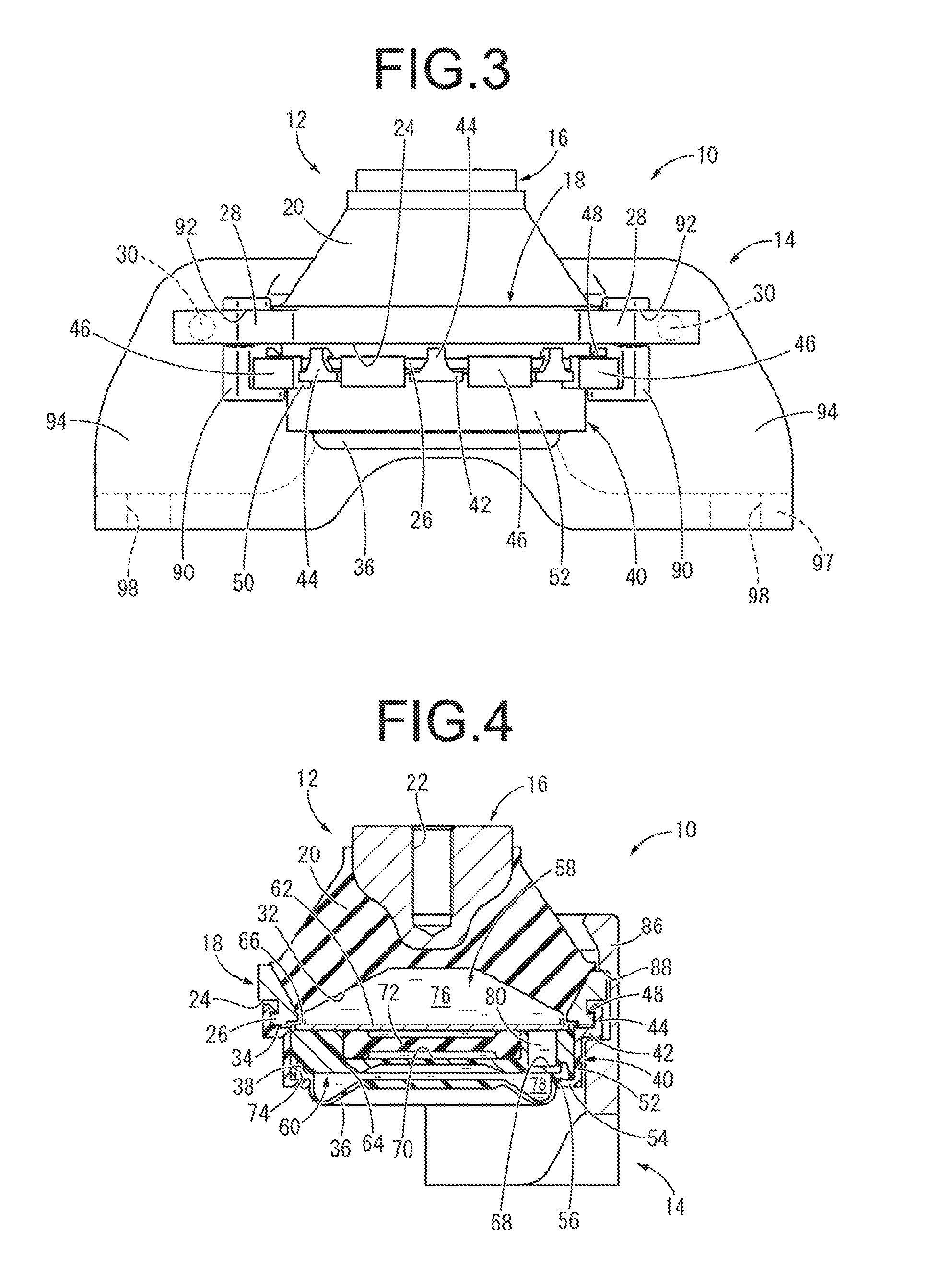 Fluid-filled vibration damping device