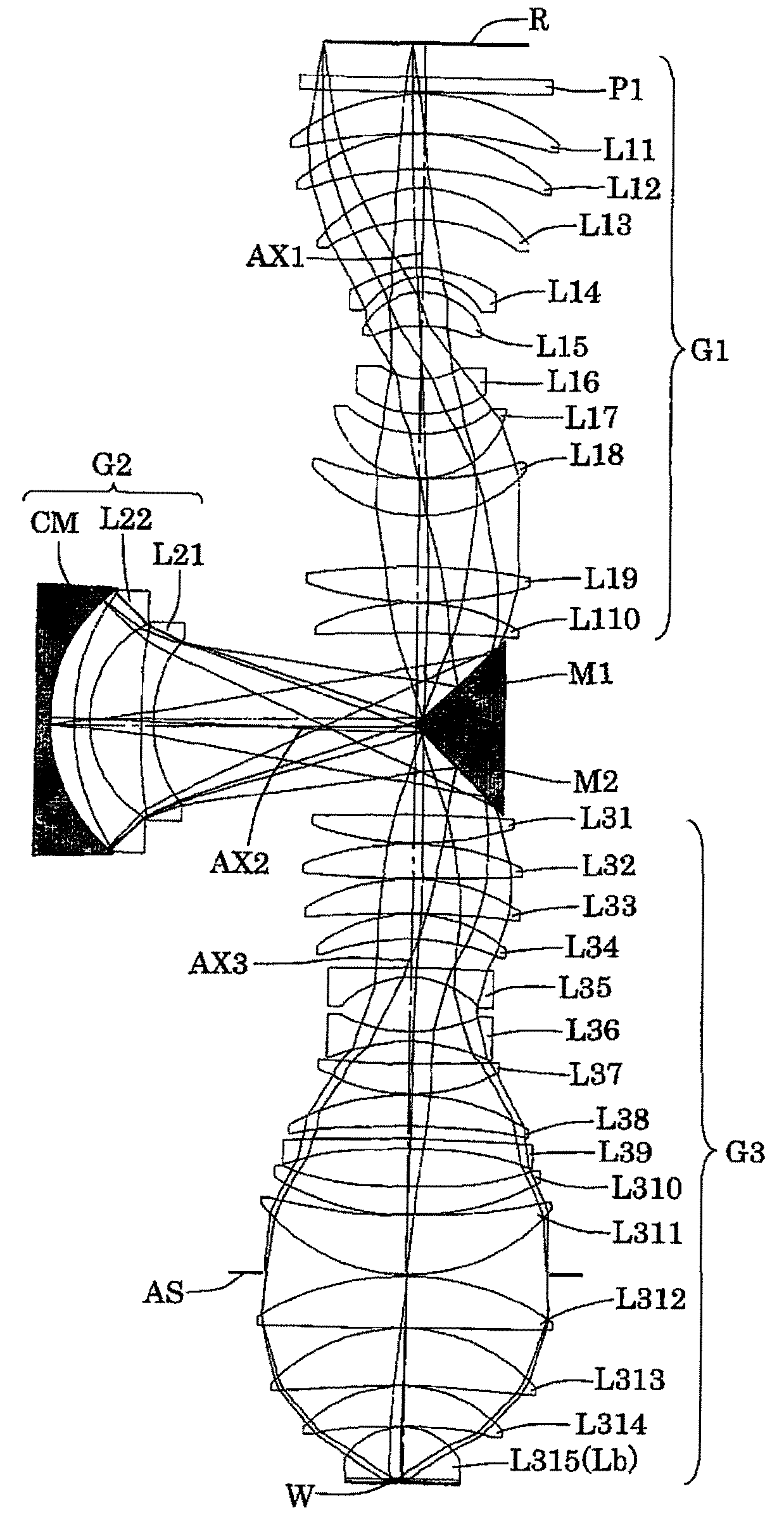 Catadioptric imaging system, exposure device, and device manufacturing method