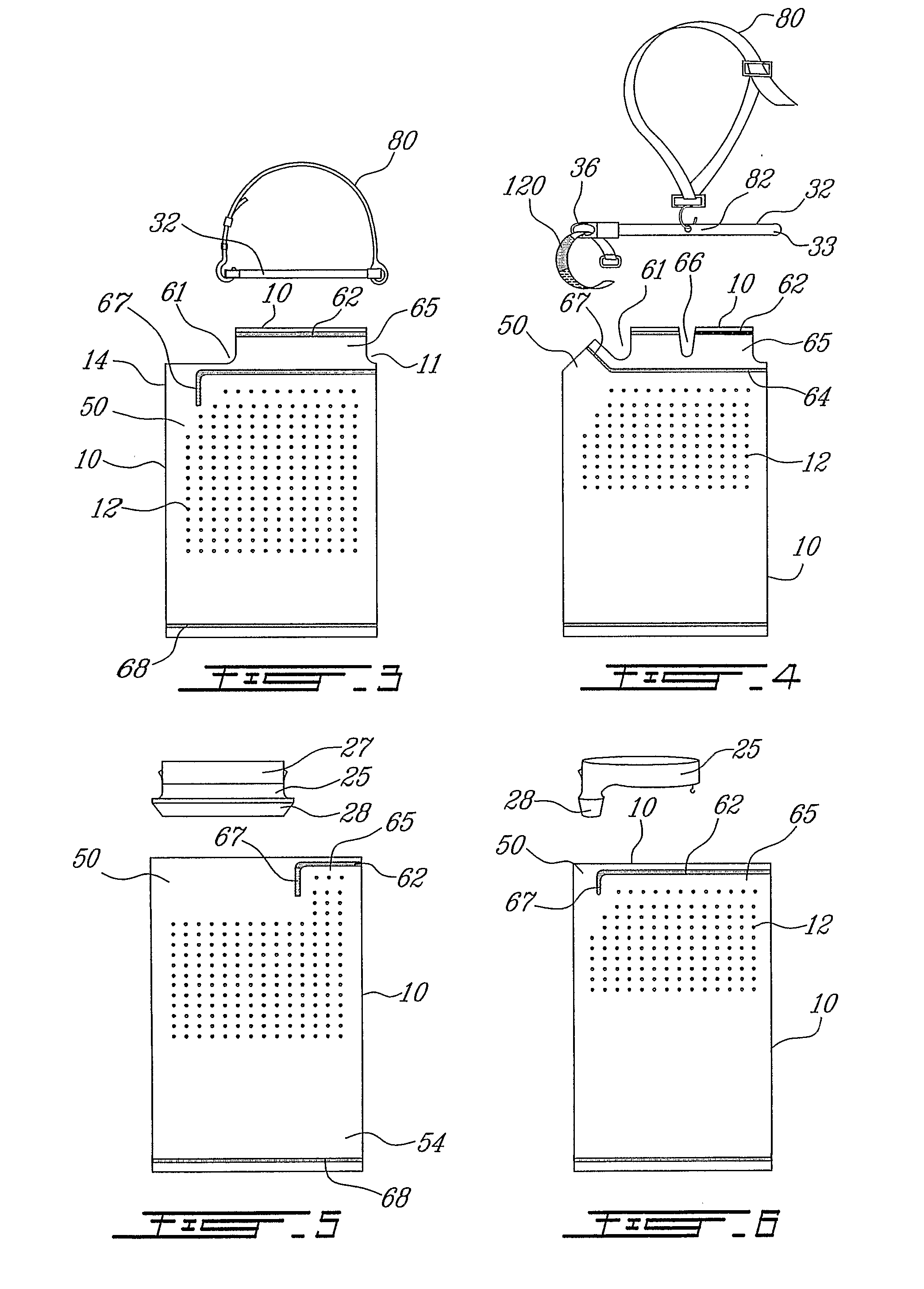 Bag carrying device for a vacuum/blower