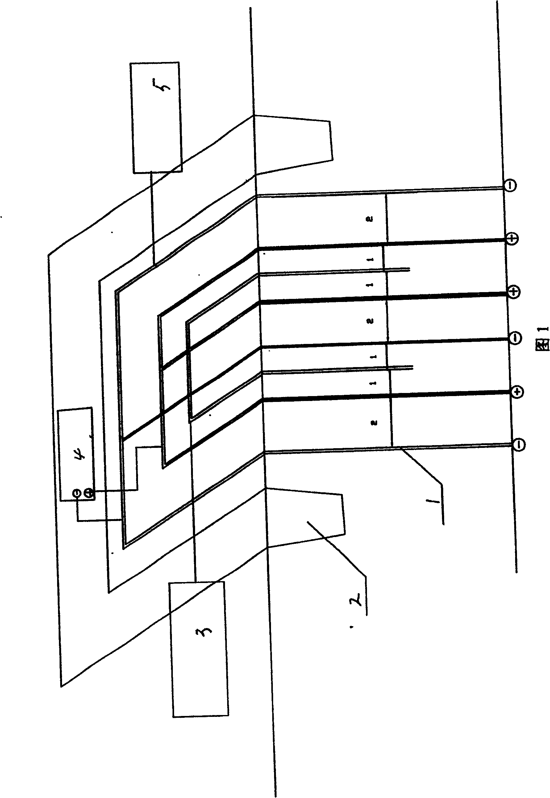 Large area soft ground treatment separated layer and time electroosmotic precipitation union vacuum precipitation method