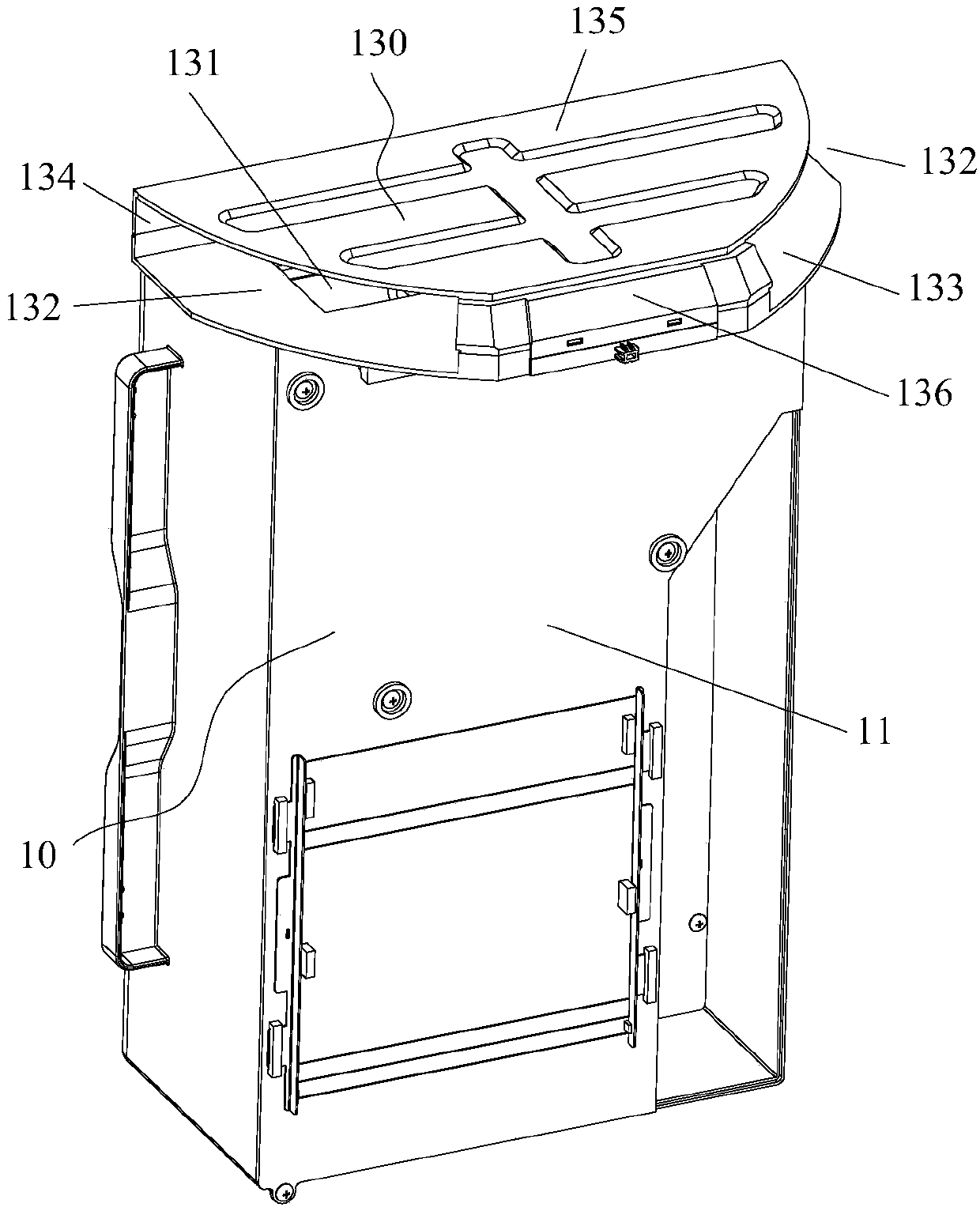 Air discharging structure for fresh air device, fresh air device and air conditioner indoor unit