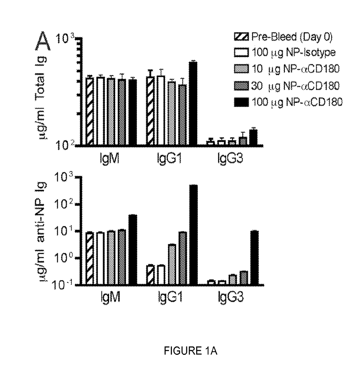 Compositions and methods for antigen targeting to CD180