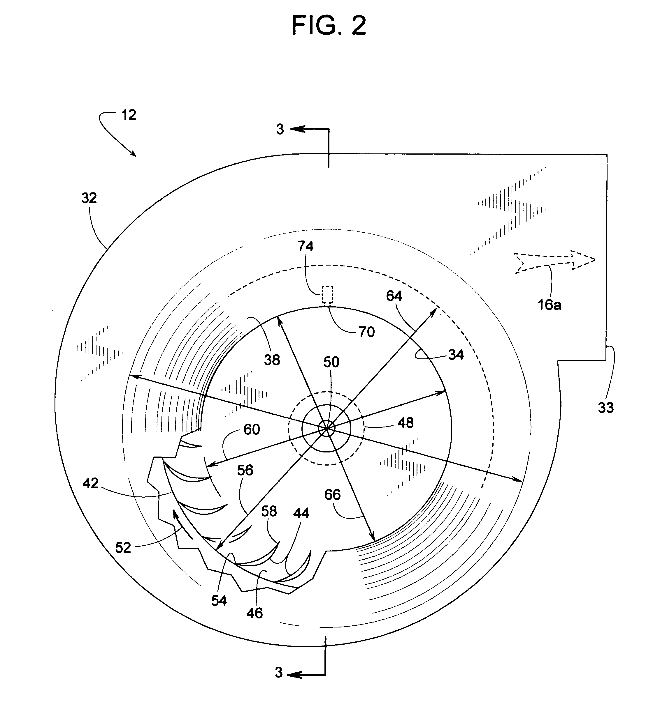 FC fan flow measurement system using a curved inlet cone and pressure sensor