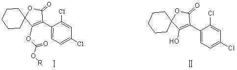 Novel spirodiclofen compound and preparation method and application thereof